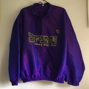 Vintage Surf Style Iridescent Windbreaker